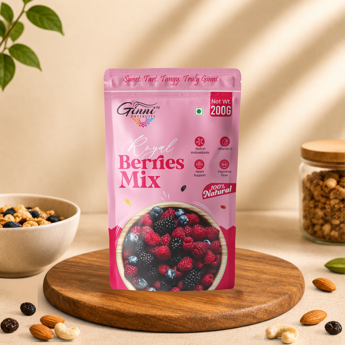 Ginni Royal Berries Mix – 100% Natural Premium Dried Berries & Fruit Blend