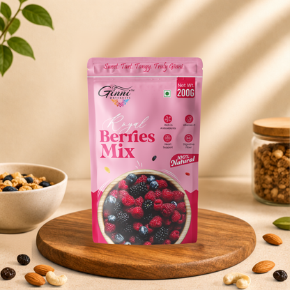 Ginni Royal Berries Mix – 100% Natural Premium Dried Berries & Fruit Blend