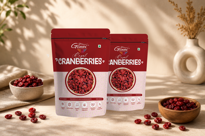 Ginni Royal Dried Cranberries – 100% Natural, Sweet & Tangy Slice Cranberries