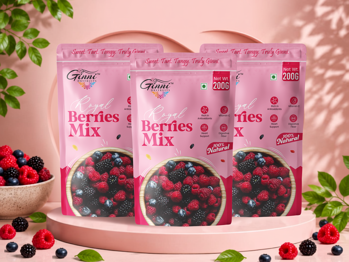 Ginni Royal Berries Mix – 100% Natural Premium Dried Berries & Fruit Blend