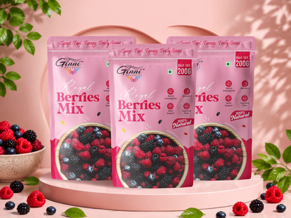 Ginni Royal Berries Mix – 100% Natural Premium Dried Berries & Fruit Blend