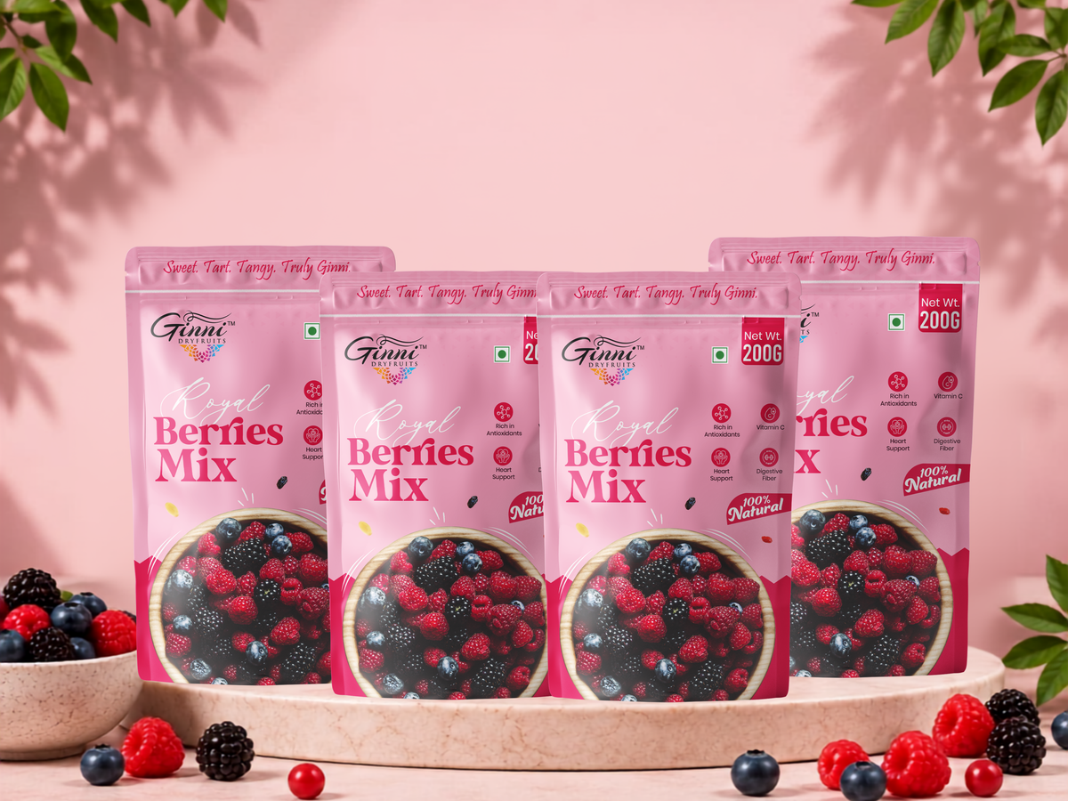 Ginni Royal Berries Mix – 100% Natural Premium Dried Berries & Fruit Blend