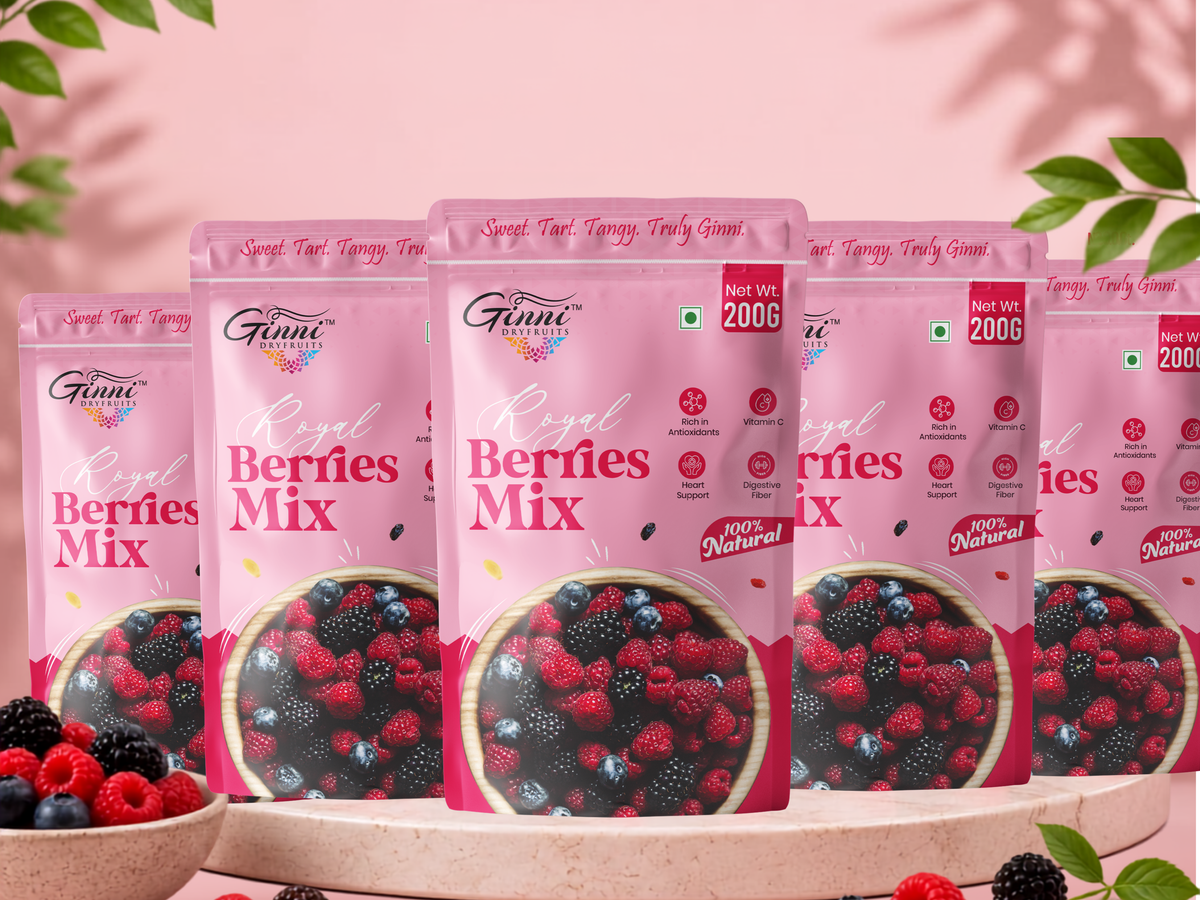 Ginni Royal Berries Mix – 100% Natural Premium Dried Berries & Fruit Blend