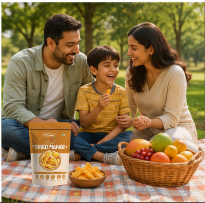 Ginni Royal Dried Mango Slices – 100% Natural, Sweet & Tangy Chewy Mango Slices