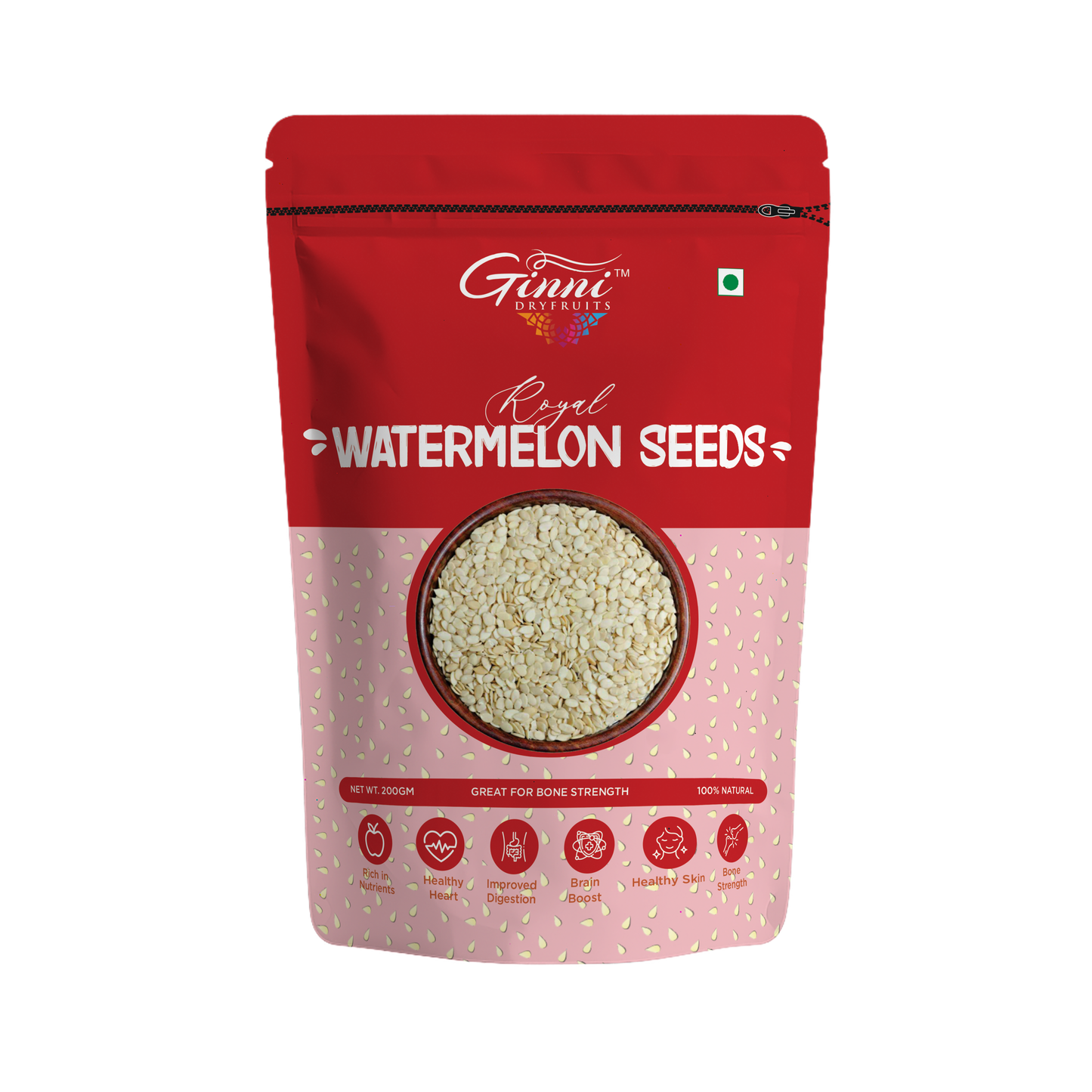 Ginni Royal Healthy Combo (Set of 5 Packets, 1kg Total) – Chia, Watermelon, Flax, Pumpkin & Sunflower Seeds